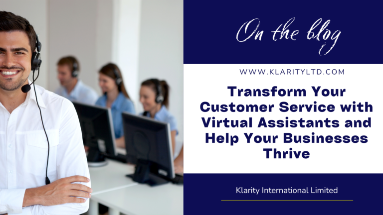 Outsourcing Customer services to virtual assistance services from Klaritltd